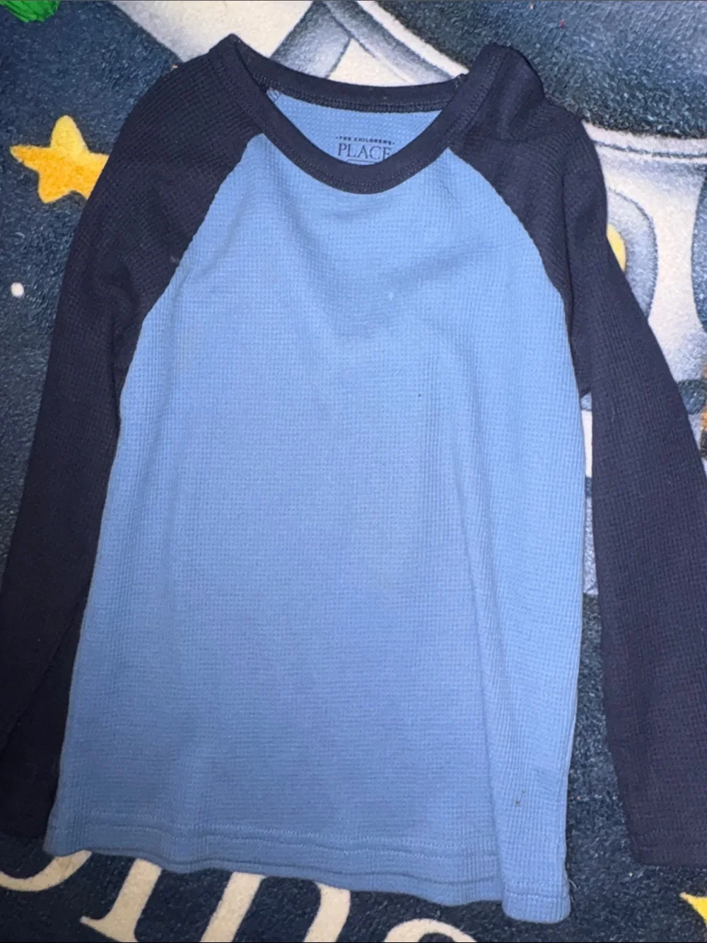 3/$20! Boys 5t shirt The Children's Place Blue Raglan Long-Sleeve Tee shirt 5t